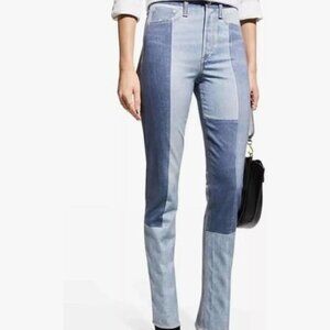 NEW NWOT! RAG & BONE NINA MIRAMAR CIGARETTE JEANS BYRON PATCHWORK HIGH RISE 26